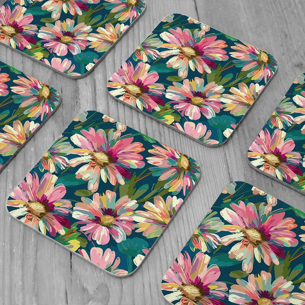 Pink Petals Coaster Set Pink Petals Coaster Set wall art product Art Print Shop
