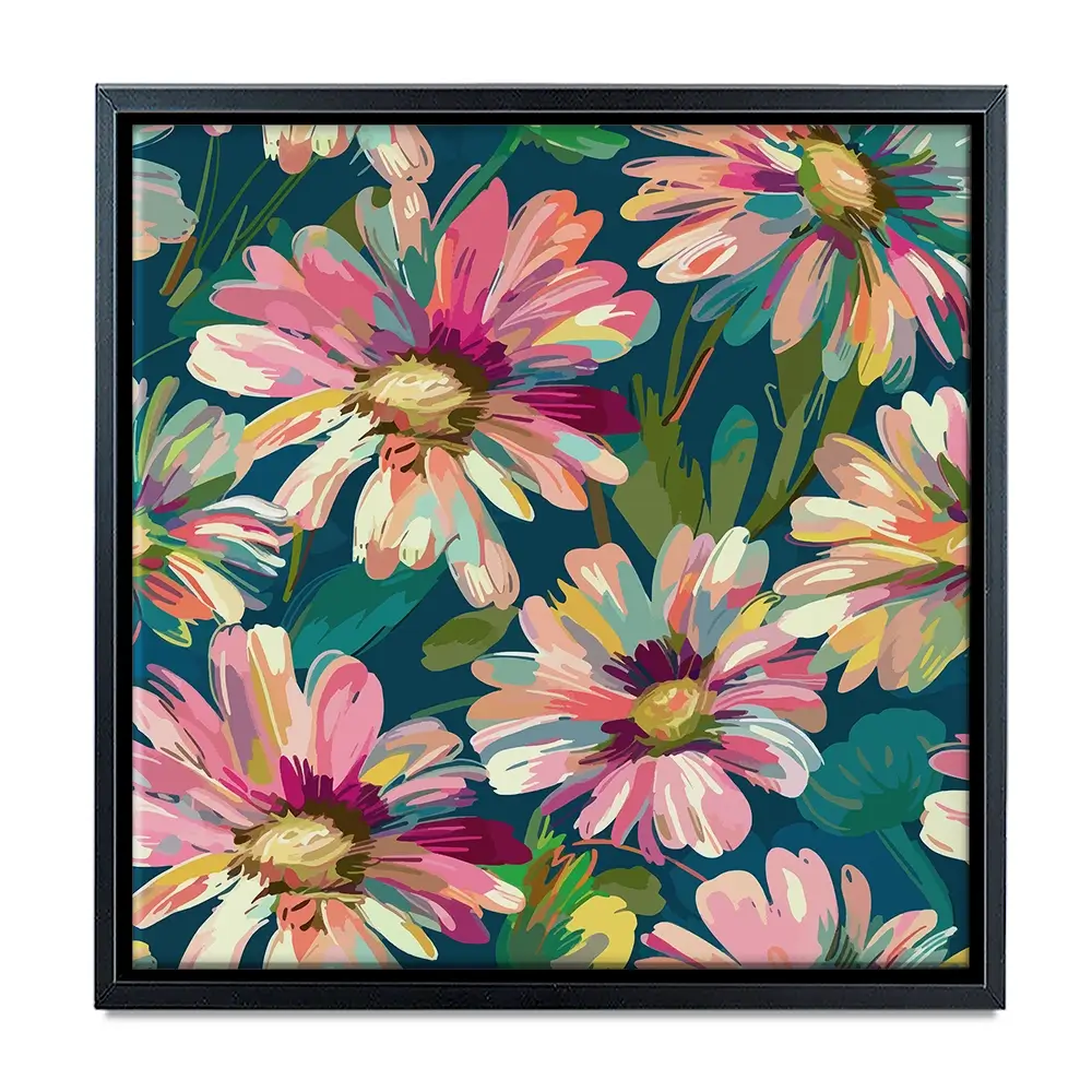 Pink Petals Square Canvas Print Pink Petals Square Canvas Print wall art product Art Print Shop