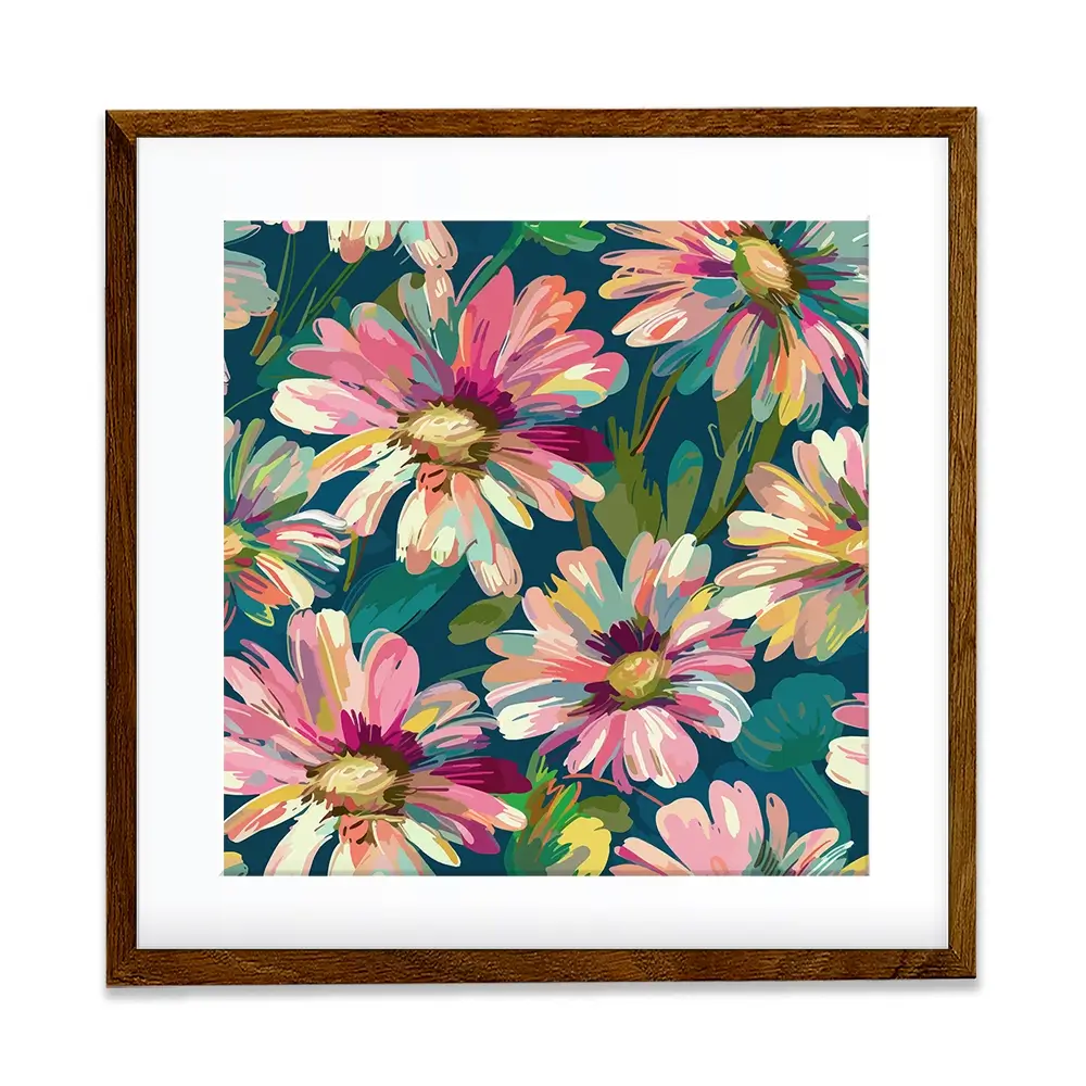 Pink Petals Square Framed Art Print Pink Petals Square Framed Art Print wall art product Art Print Shop