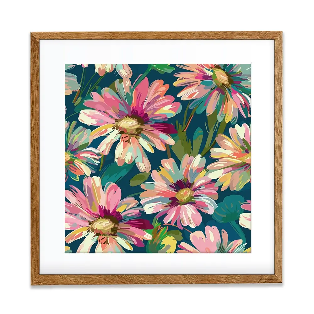 Pink Petals Square Framed Art Print Pink Petals Square Framed Art Print wall art product Art Print Shop