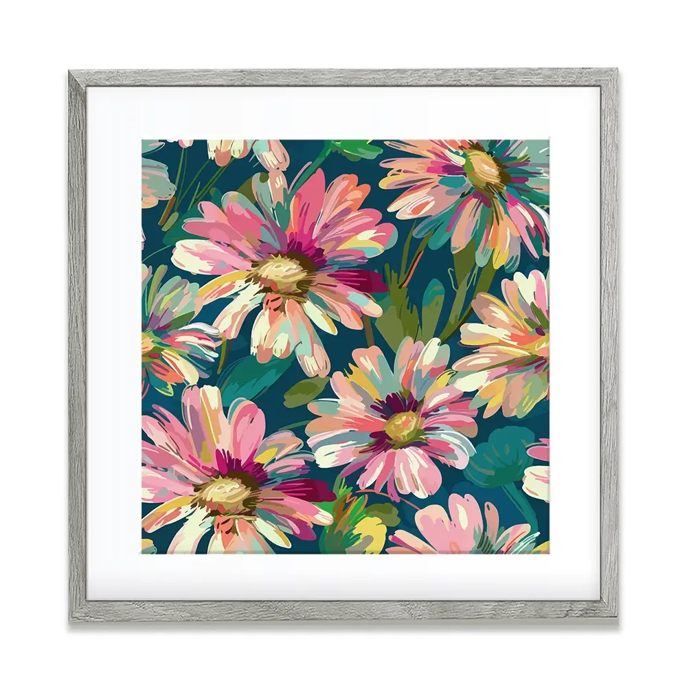 Pink Petals Square Framed Art Print Pink Petals Square Framed Art Print wall art product Art Print Shop