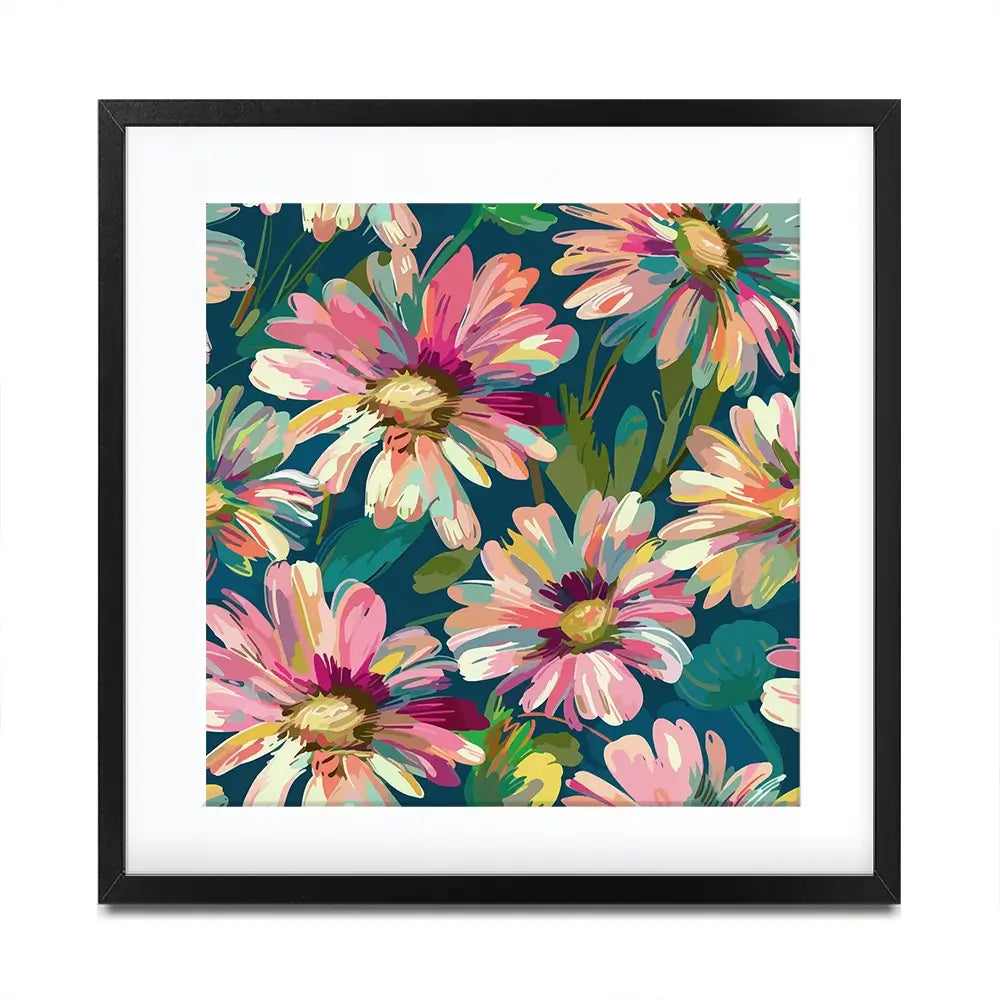 Pink Petals Square Framed Art Print Pink Petals Square Framed Art Print wall art product Art Print Shop