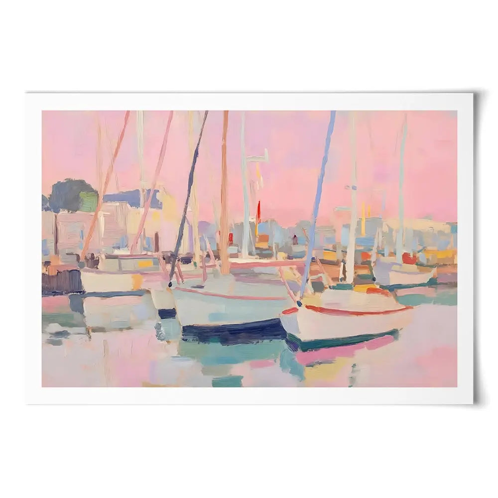 Pink Sailboat Art Print Pink Sailboat Art Print wall art product NiniArt - Independent