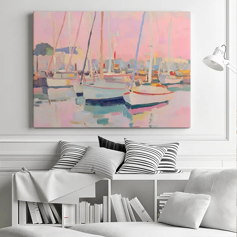 Pink Sailboat Canvas Print Pink Sailboat Canvas Print wall art product NiniArt - Independent