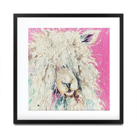 Pink Sheep Square Framed Art Print Pink Sheep Square Framed Art Print wall art product Nicola Jane Rowles