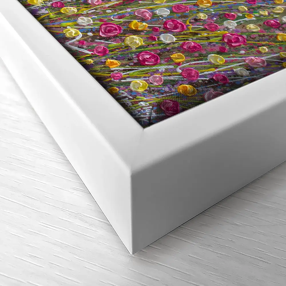 Pink Sky Flower Field Canvas Print Pink Sky Flower Field Canvas Print wall art product Olga Tkachyk