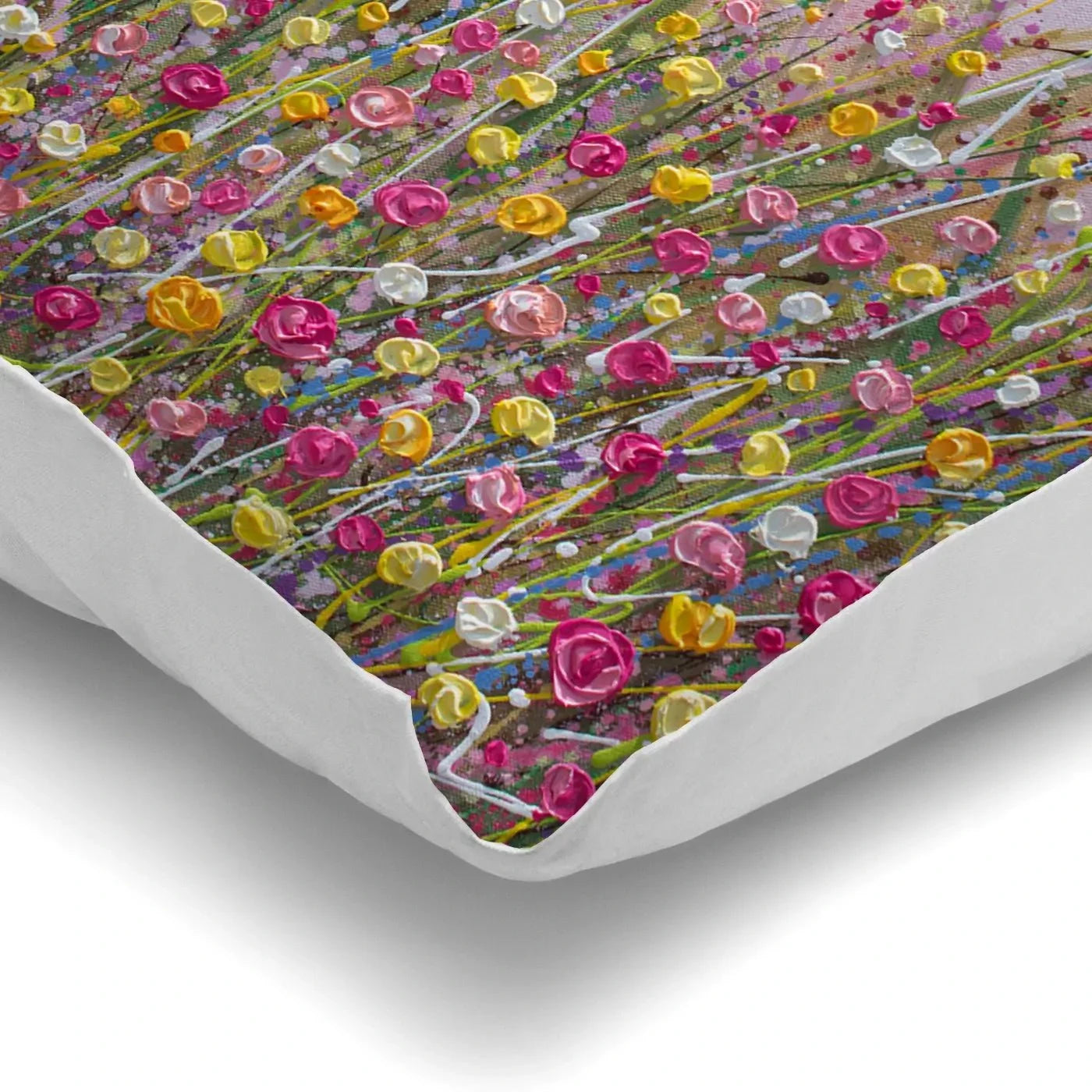 Pink Sky Flower Field Cushion Pink Sky Flower Field Cushion wall art product Olga Tkachyk