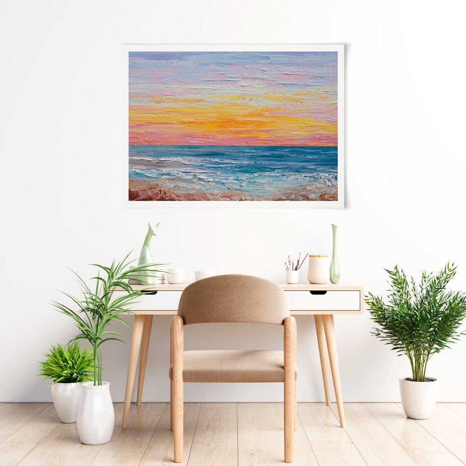 Pink Sunrise Art Print wall art product Olga Tkachyk