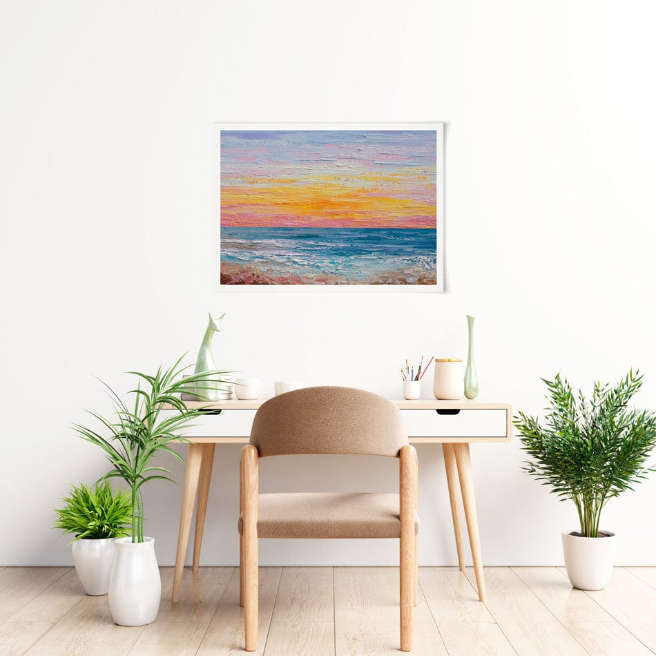 Pink Sunrise Art Print wall art product Olga Tkachyk