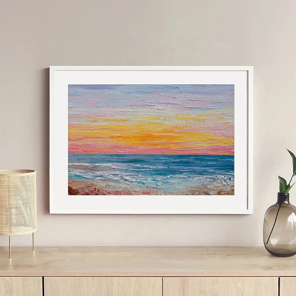 Pink Sunrise Framed Art Print Pink Sunrise Framed Art Print wall art product Olga Tkachyk