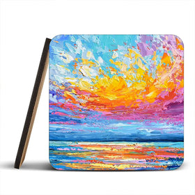 Pink Sunset Coaster Set Pink Sunset Coaster Set wall art product Olga Tkachyk