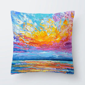 Pink Sunset Cushion Pink Sunset Cushion wall art product Olga Tkachyk