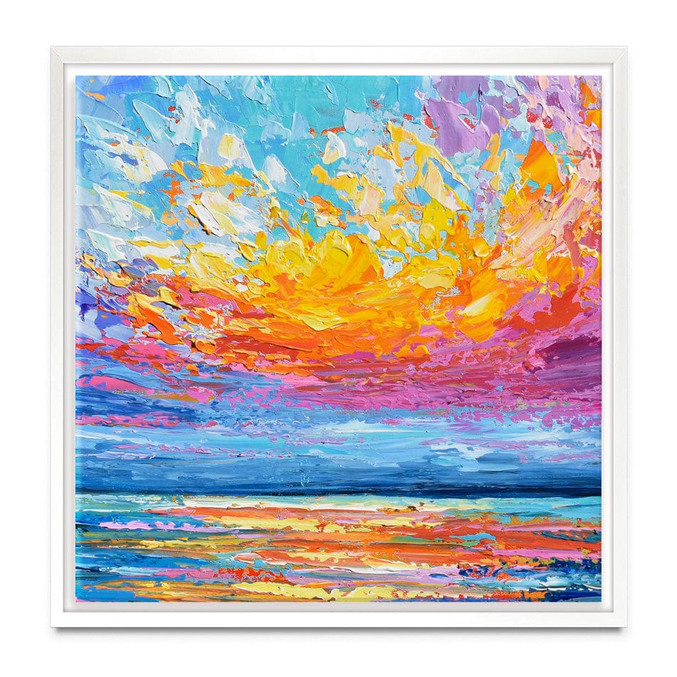 Pink Sunset Square Canvas Print wall art product Olga Tkachyk