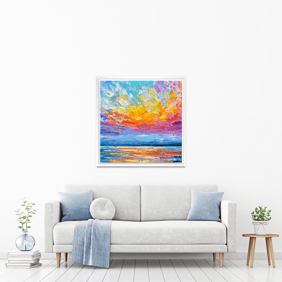 Pink Sunset Square Canvas Print wall art product Olga Tkachyk