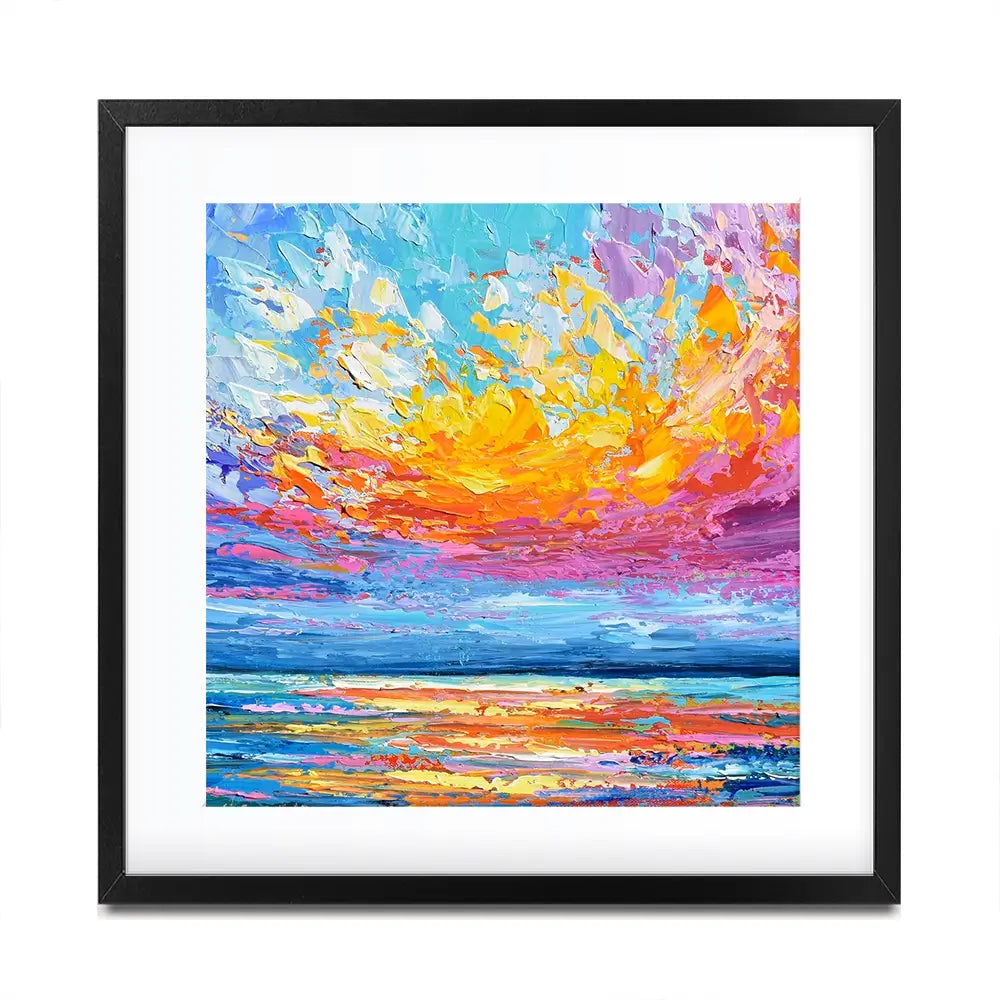 Pink Sunset Square Framed Art Print Pink Sunset Square Framed Art Print wall art product Olga Tkachyk