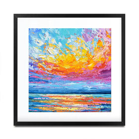 Pink Sunset Square Framed Art Print Pink Sunset Square Framed Art Print wall art product Olga Tkachyk