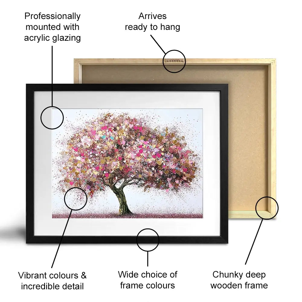 Pink Tree Of Love Framed Art Print Pink Tree Of Love Framed Art Print wall art product David Alexander Elder
