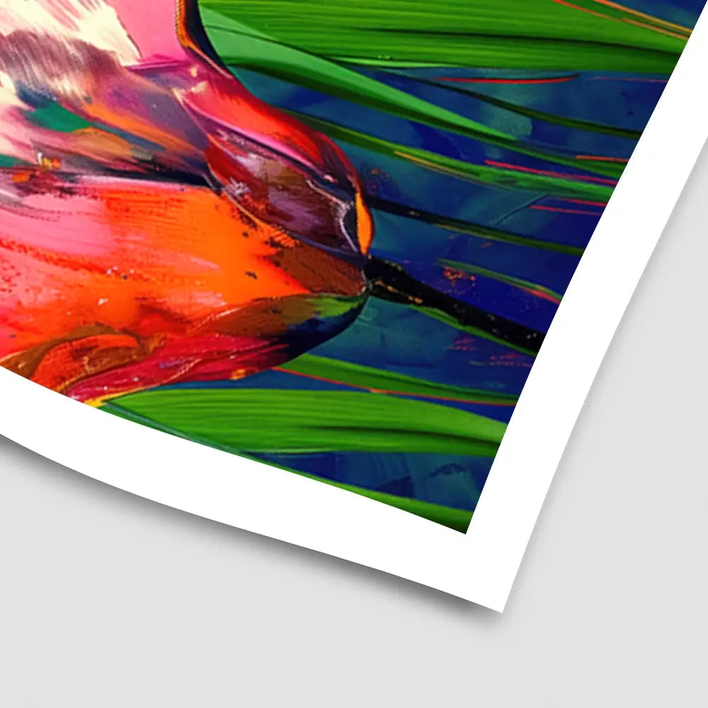 Pink Tulips Vivid Green Art Print Pink Tulips Vivid Green Art Print wall art product Treechild