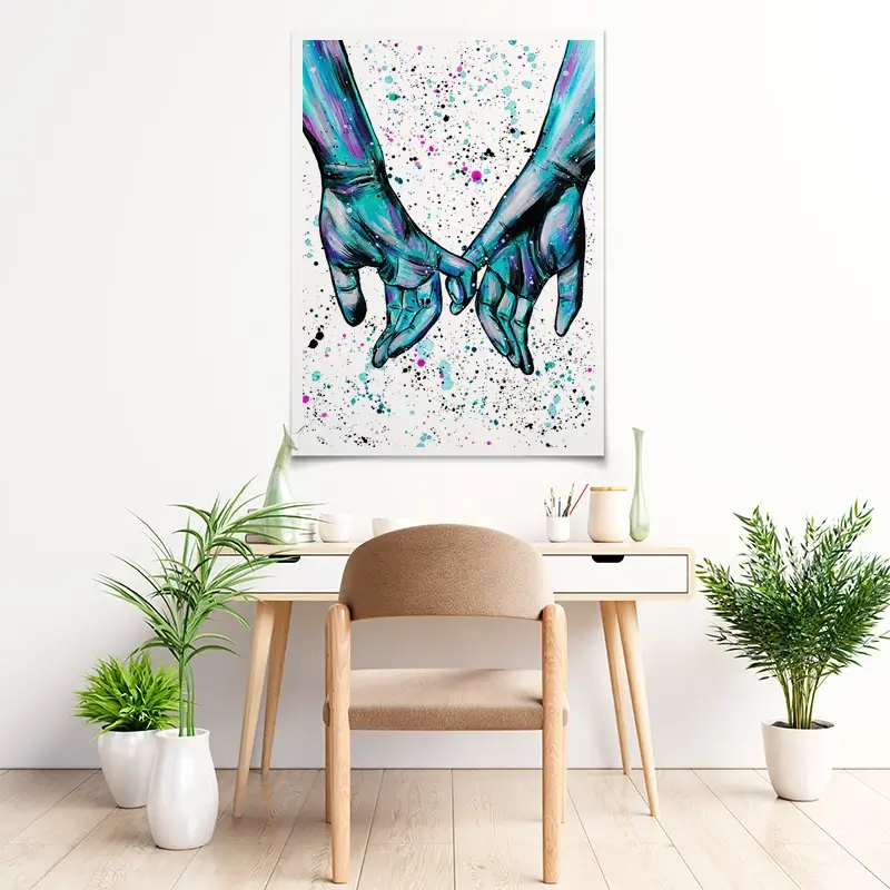 Pinky Promise Art Print Pinky Promise Art Print wall art product Emma LC Art