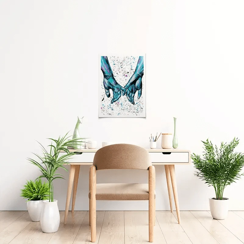 Pinky Promise Art Print Pinky Promise Art Print wall art product Emma LC Art