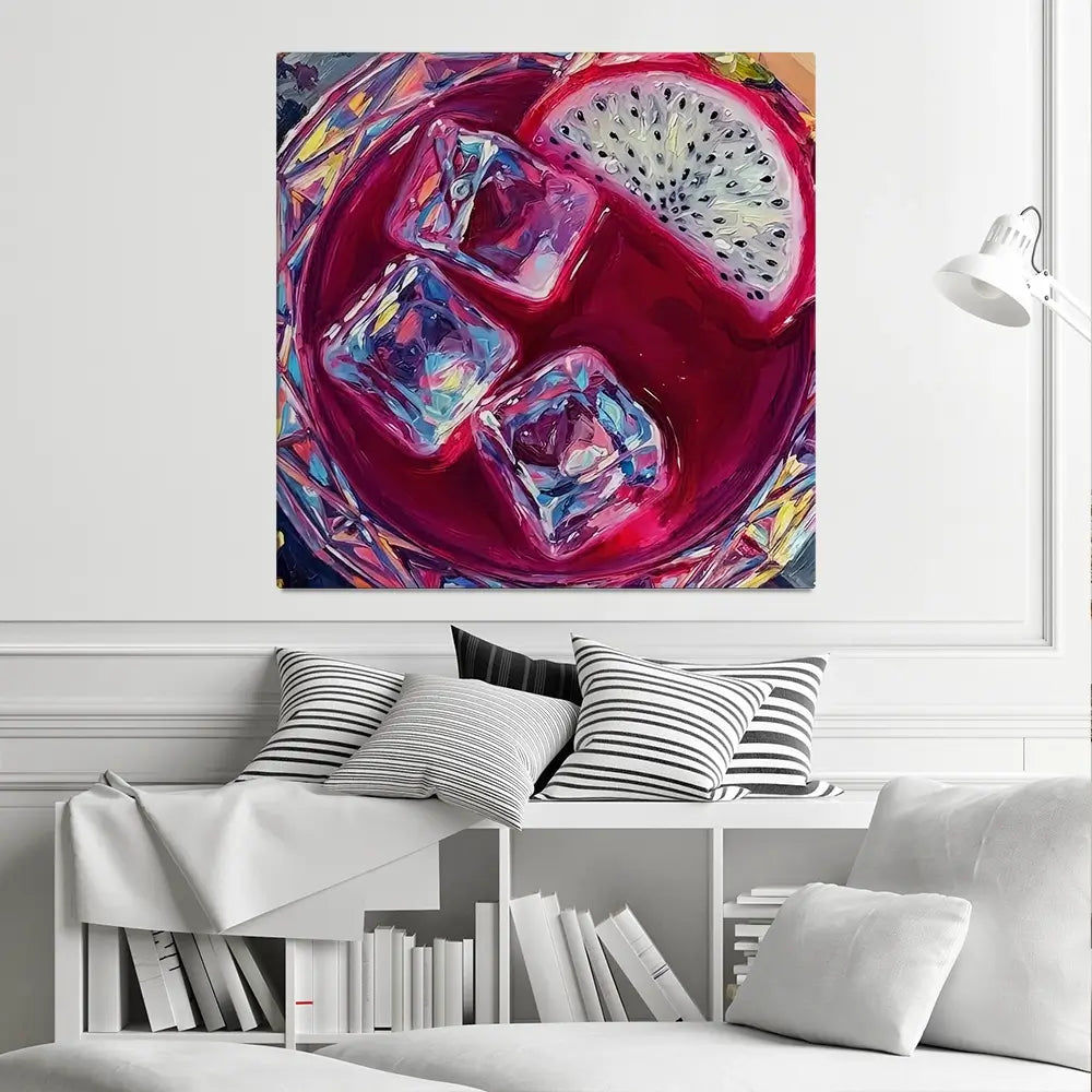 Pitaya Cocktail Square Canvas Print Pitaya Cocktail Square Canvas Print wall art product David Alexander Elder