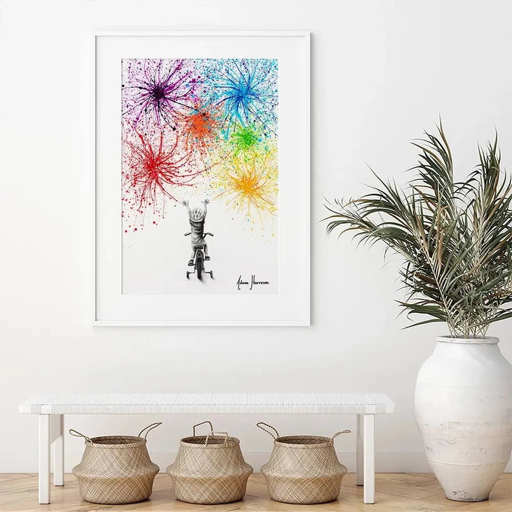 Playful Celebration Framed Art Print Playful Celebration Framed Art Print wall art product Ashvin Harrison