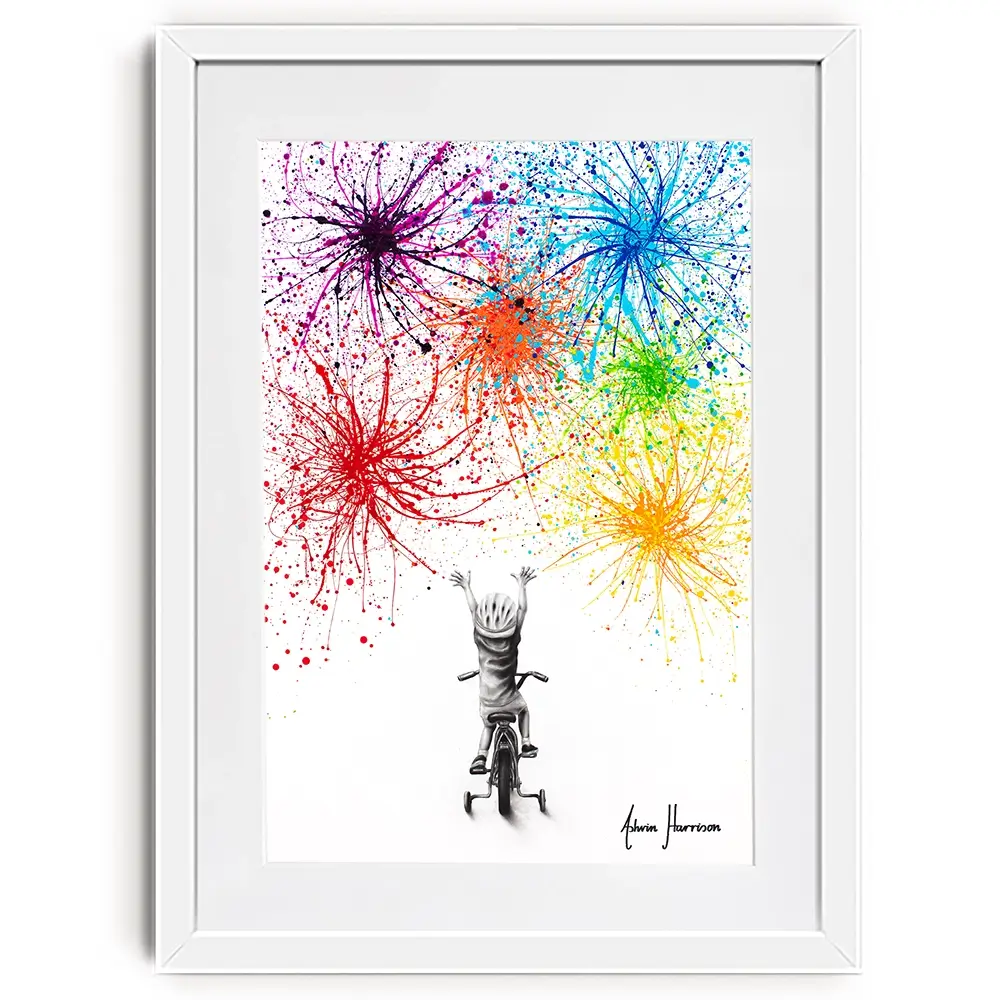 Playful Celebration Framed Art Print Playful Celebration Framed Art Print wall art product Ashvin Harrison