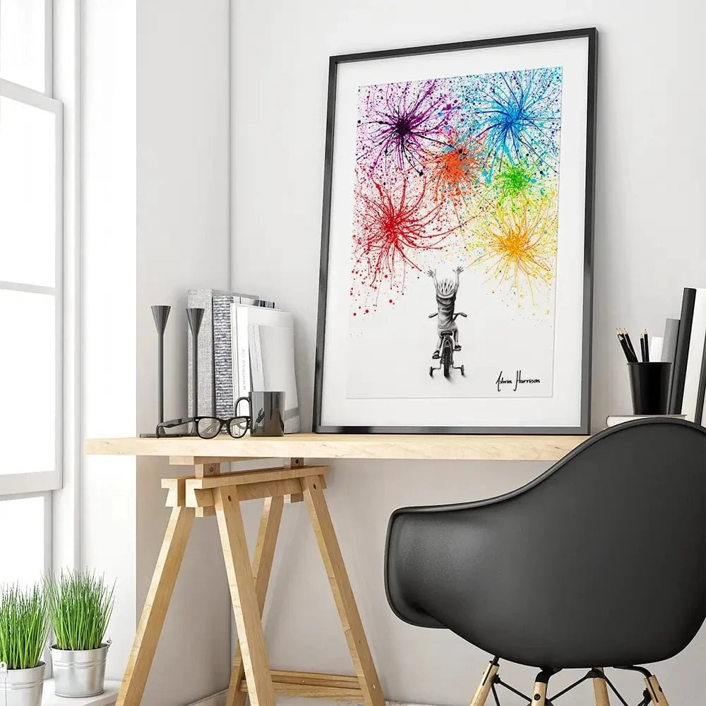 Playful Celebration Framed Art Print Playful Celebration Framed Art Print wall art product Ashvin Harrison