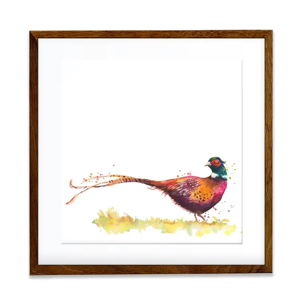Pleasant Pheasant Square Framed Art Print Pleasant Pheasant Square Framed Art Print wall art product Kamieshkova / Shutterstock