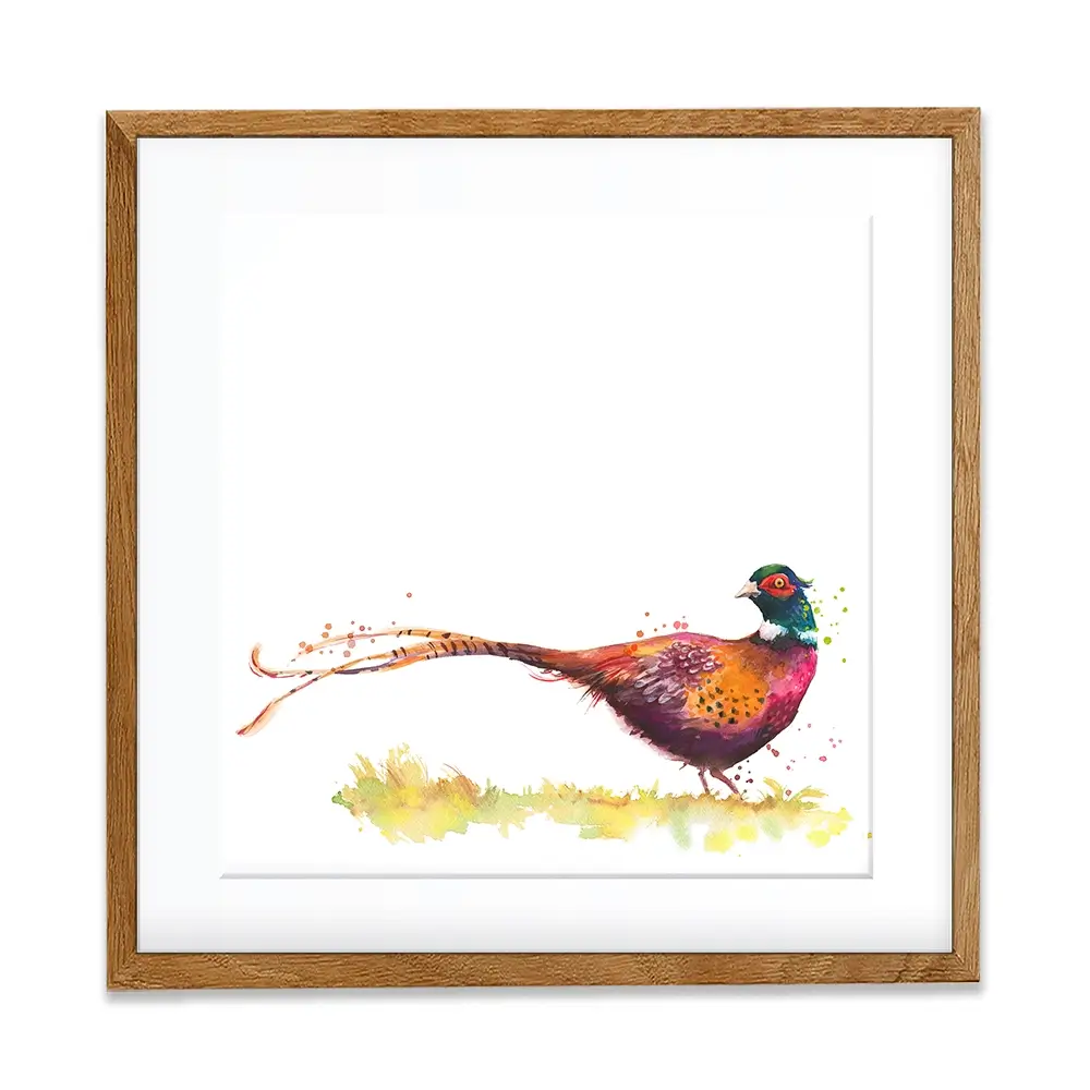 Pleasant Pheasant Square Framed Art Print Pleasant Pheasant Square Framed Art Print wall art product Kamieshkova / Shutterstock