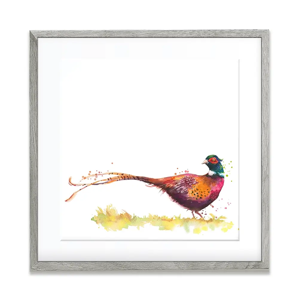 Pleasant Pheasant Square Framed Art Print Pleasant Pheasant Square Framed Art Print wall art product Kamieshkova / Shutterstock