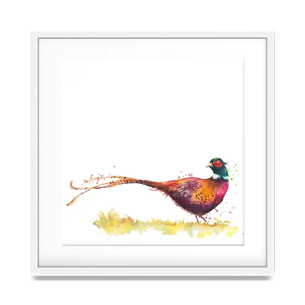 Pleasant Pheasant Square Framed Art Print Pleasant Pheasant Square Framed Art Print wall art product Kamieshkova / Shutterstock