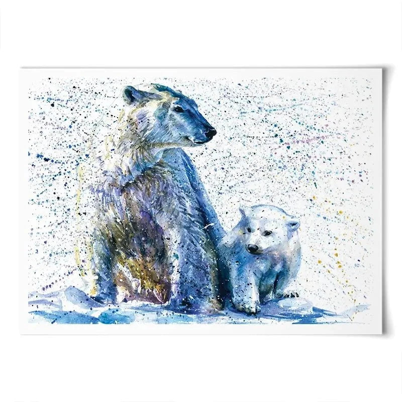 Polar Bear And Baby Art Print Polar Bear And Baby Art Print wall art product KOSTART / Shutterstock