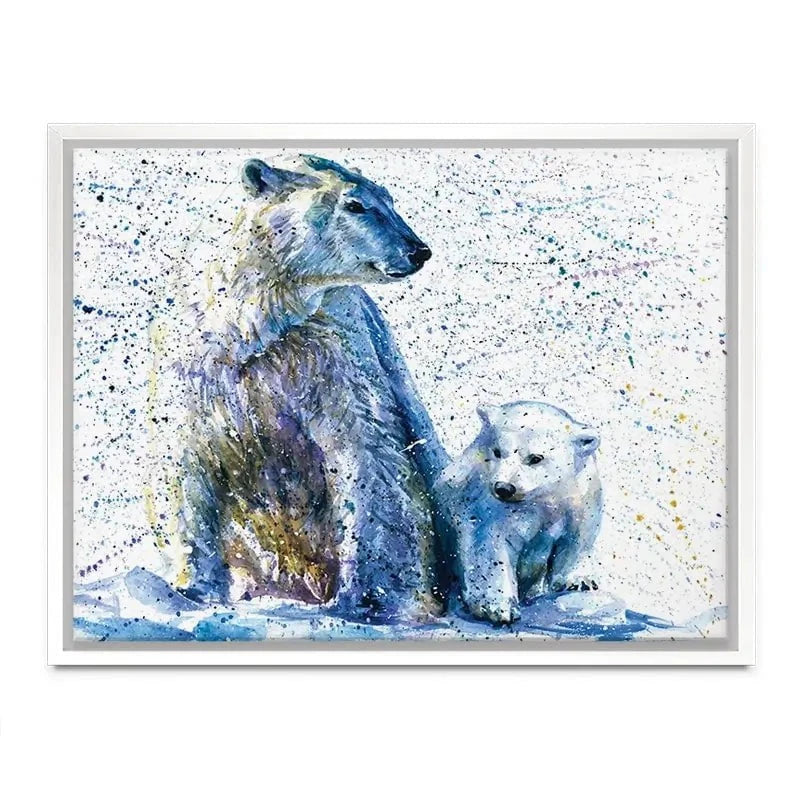 Polar Bear And Baby Canvas Print Polar Bear And Baby Canvas Print wall art product KOSTART / Shutterstock