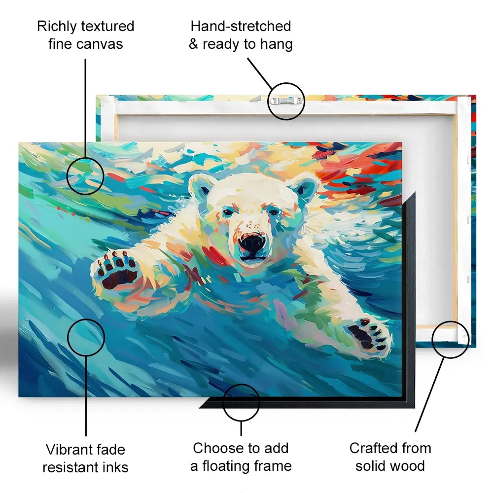 Polar Bear Oversized Canvas Print Polar Bear Oversized Canvas Print wall art product David Alexander Elder