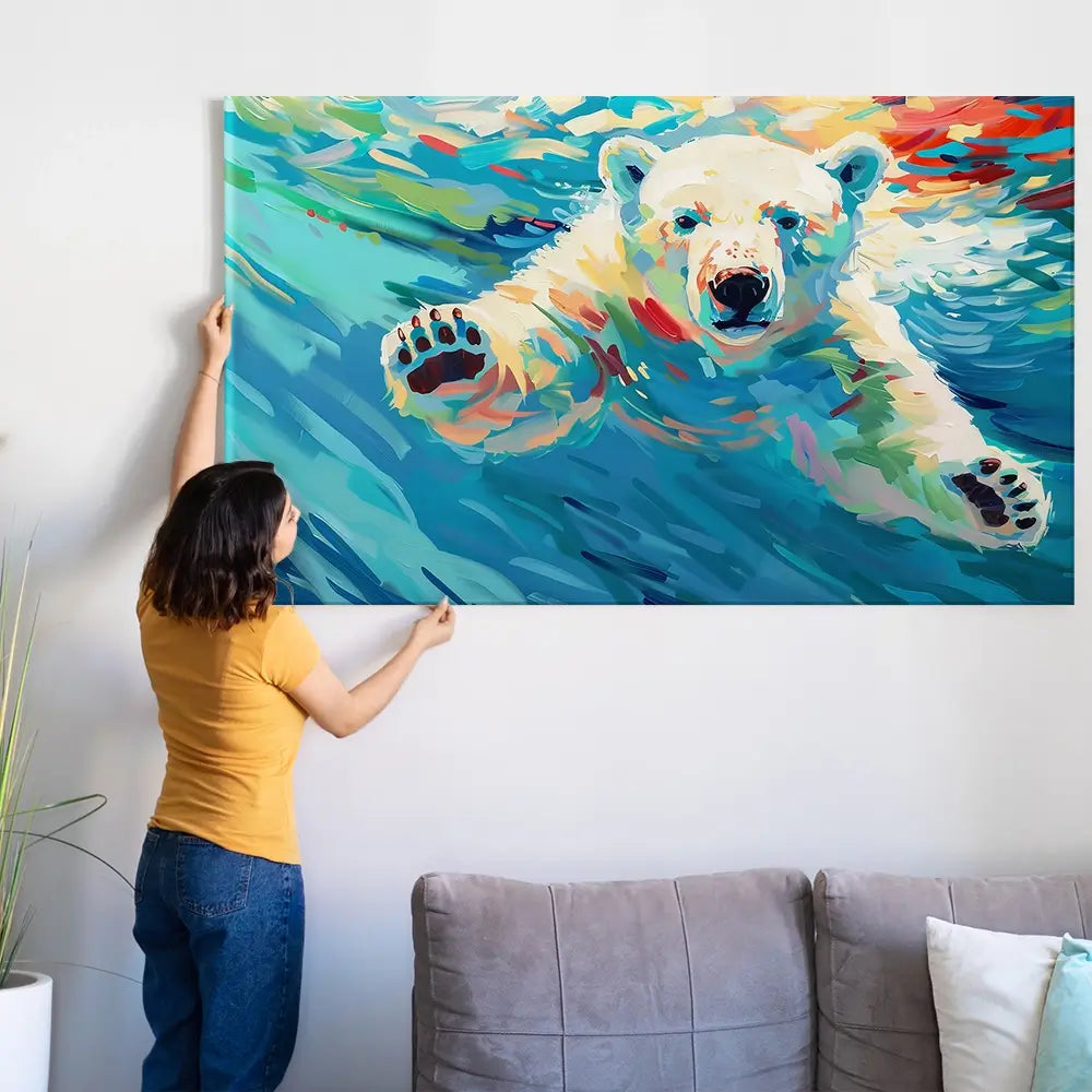Polar Bear Oversized Canvas Print Polar Bear Oversized Canvas Print wall art product David Alexander Elder