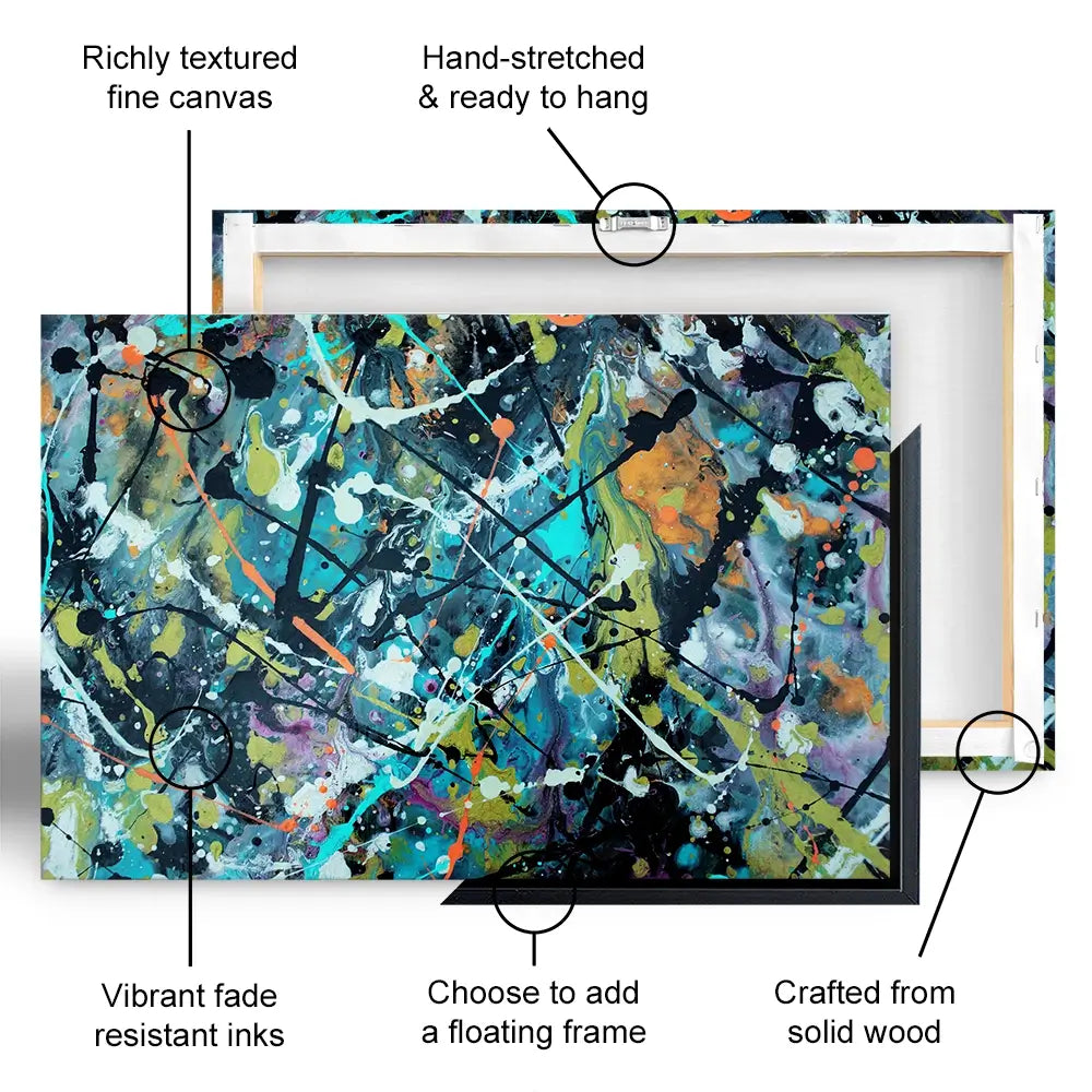 Pollock Style 2 Canvas Print Pollock Style 2 Canvas Print wall art product vector owl / Shutterstock