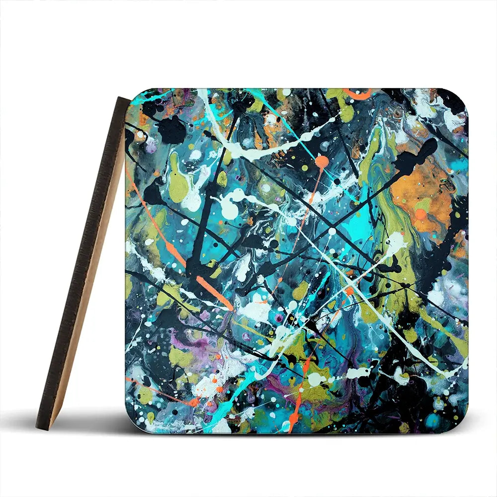 Pollock Style 2 Coaster Set Pollock Style 2 Coaster Set wall art product vector owl / Shutterstock