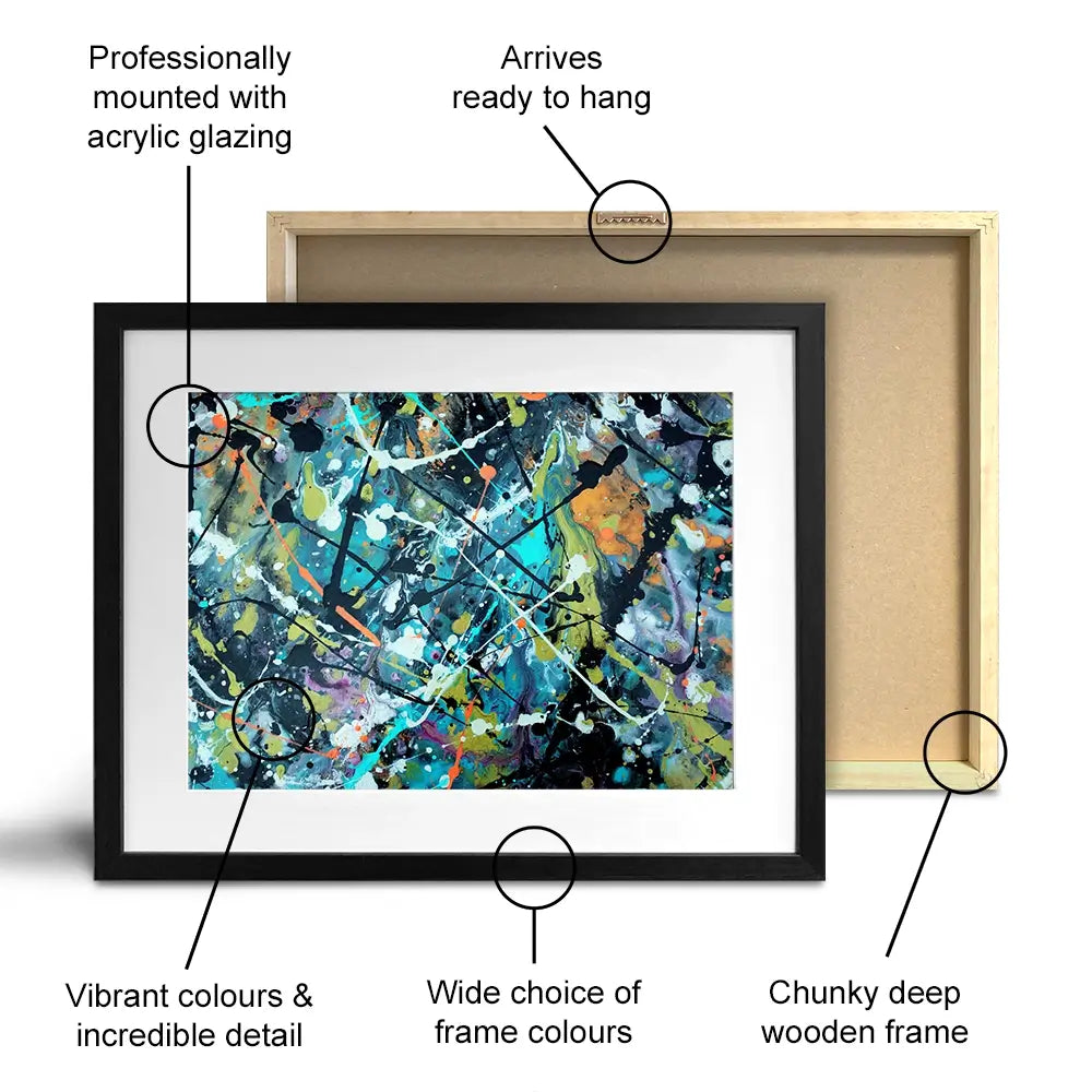 Pollock Style 2 Framed Art Print Pollock Style 2 Framed Art Print wall art product vector owl / Shutterstock