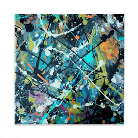 Pollock Style 2 Square Canvas Print Pollock Style 2 Square Canvas Print wall art product vector owl / Shutterstock