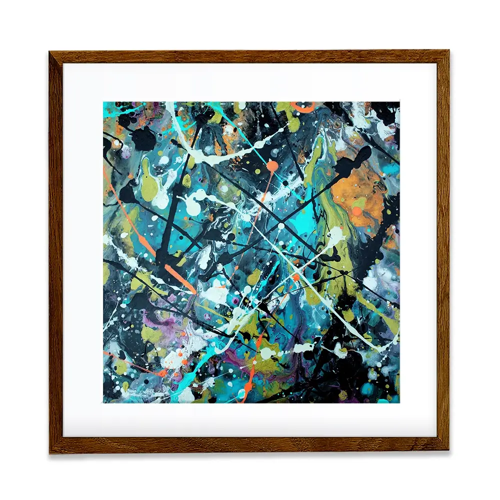 Pollock Style 2 Square Framed Art Print Pollock Style 2 Square Framed Art Print wall art product vector owl / Shutterstock