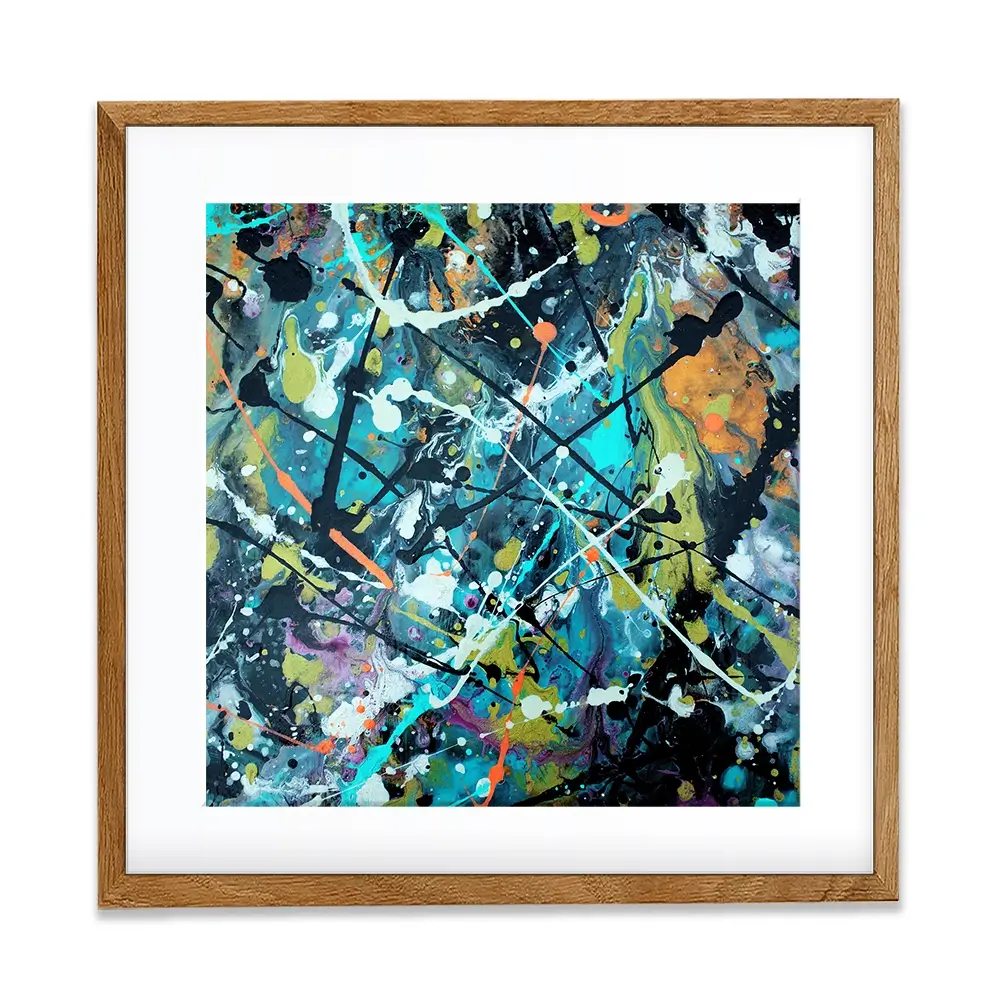 Pollock Style 2 Square Framed Art Print Pollock Style 2 Square Framed Art Print wall art product vector owl / Shutterstock