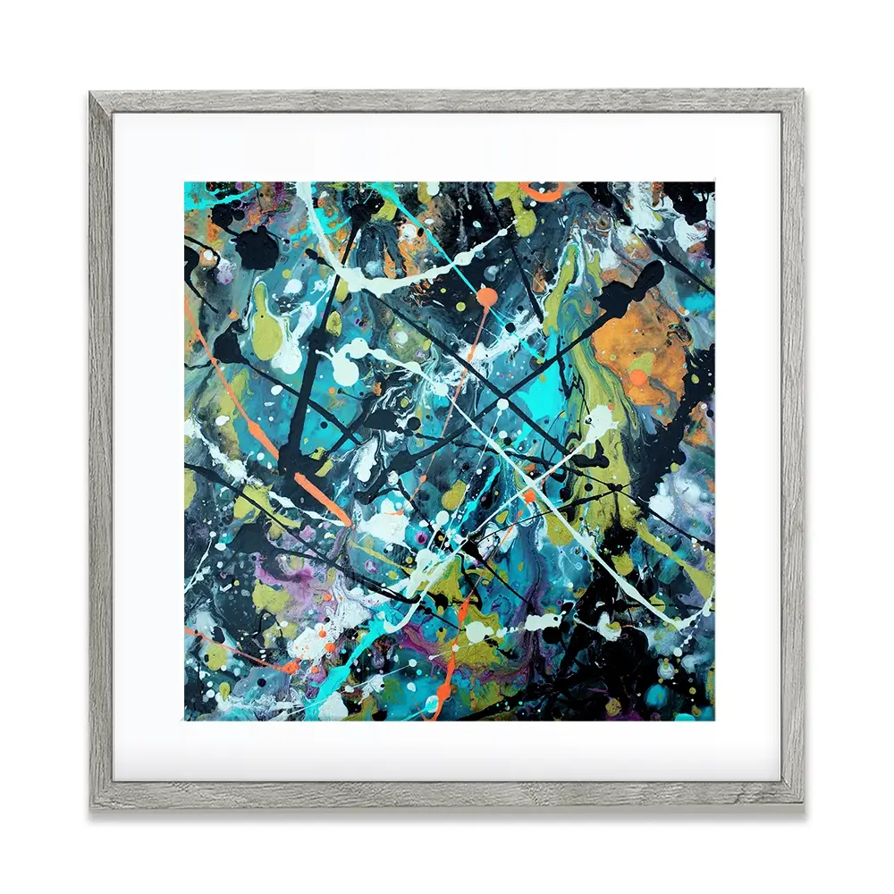 Pollock Style 2 Square Framed Art Print Pollock Style 2 Square Framed Art Print wall art product vector owl / Shutterstock