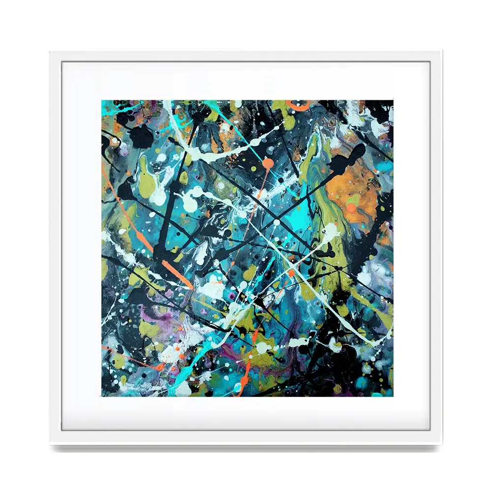 Pollock Style 2 Square Framed Art Print Pollock Style 2 Square Framed Art Print wall art product vector owl / Shutterstock