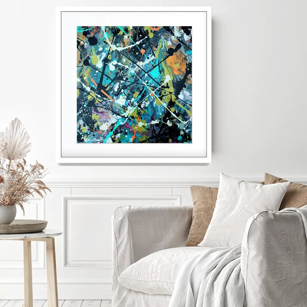 Pollock Style 2 Square Framed Art Print Pollock Style 2 Square Framed Art Print wall art product vector owl / Shutterstock