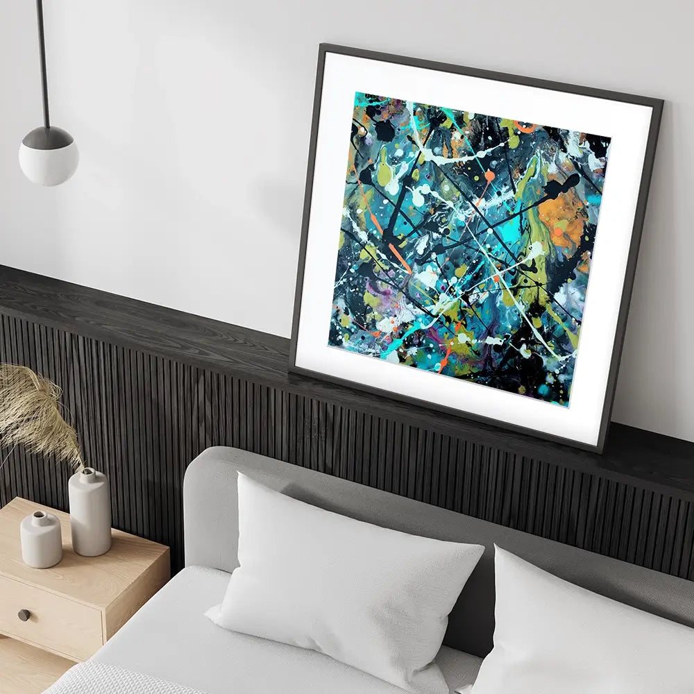 Pollock Style 2 Square Framed Art Print Pollock Style 2 Square Framed Art Print wall art product vector owl / Shutterstock