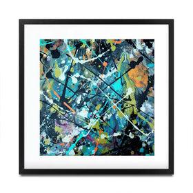 Pollock Style 2 Square Framed Art Print Pollock Style 2 Square Framed Art Print wall art product vector owl / Shutterstock