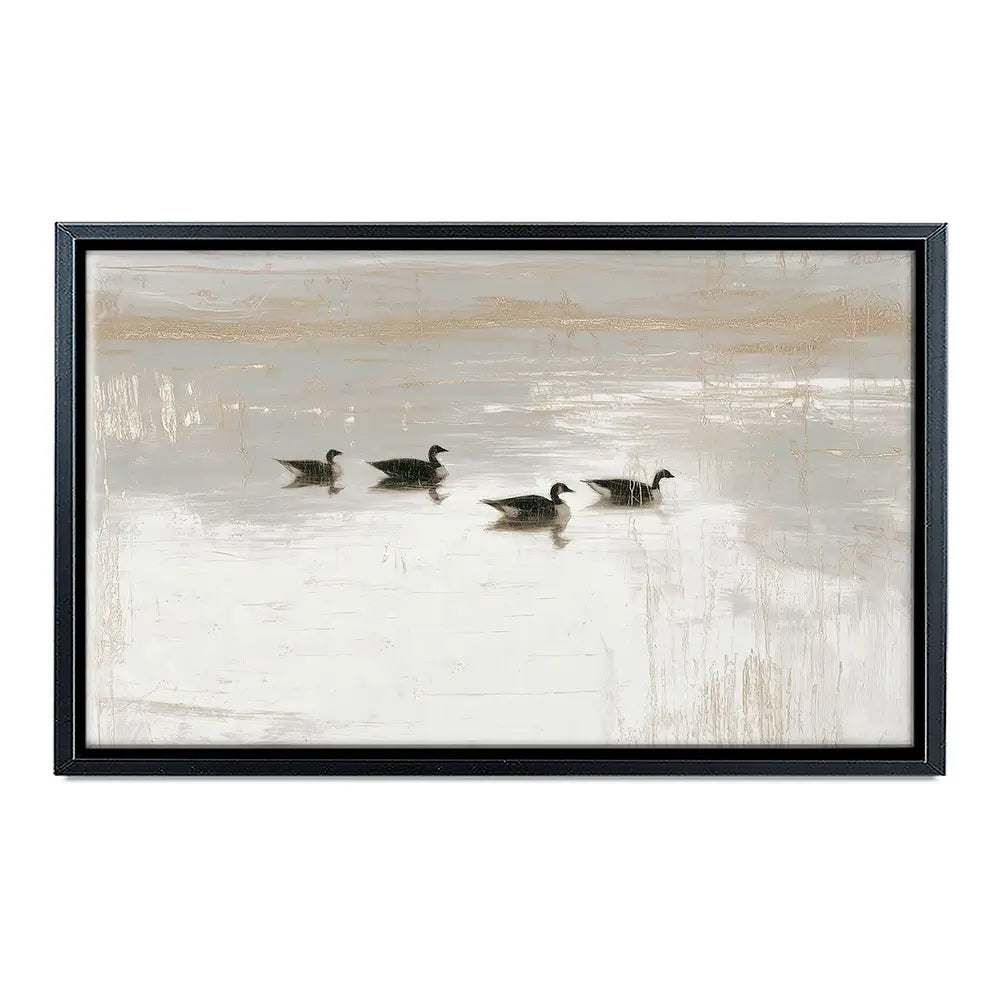 Pond Geese Dawn Canvas Print Pond Geese Dawn Canvas Print wall art product Chromatic Storm Studio
