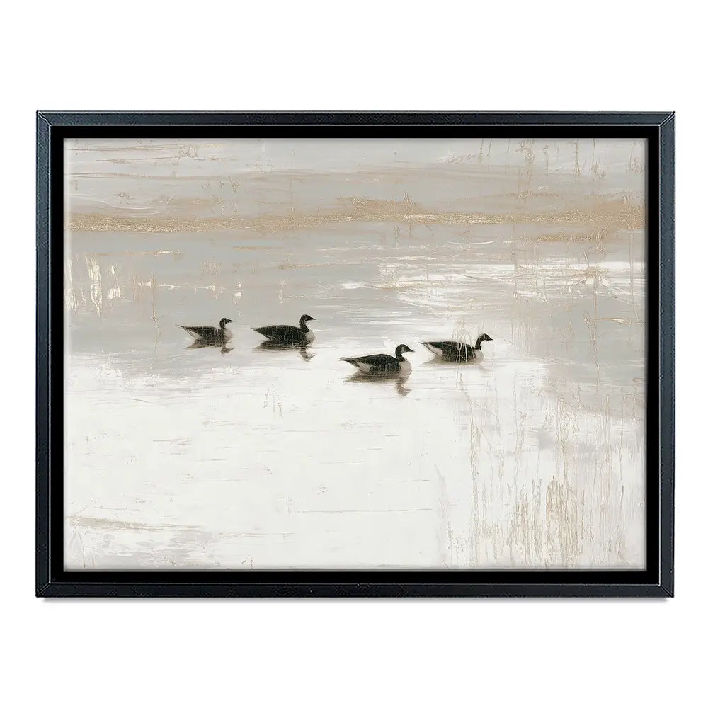 Pond Geese Dawn Canvas Print Pond Geese Dawn Canvas Print wall art product Chromatic Storm Studio
