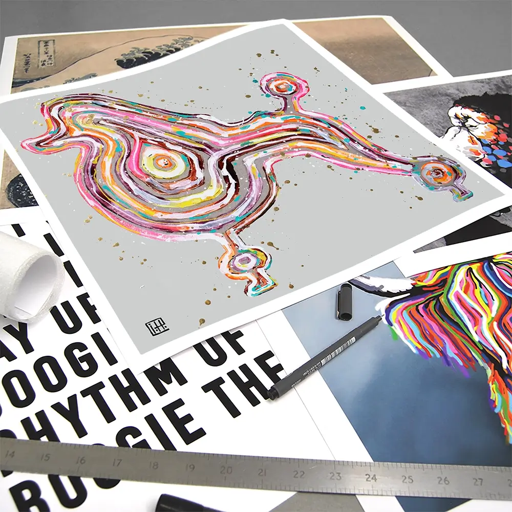 Poodle Square Art Print Poodle Square Art Print wall art product Studio Paint-Ing